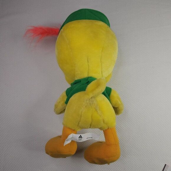 Vintage 90s Looney Tunes Tweety Bird Plush Robin Hood 19" Warner Bros Stuffed - Picture 3 of 7